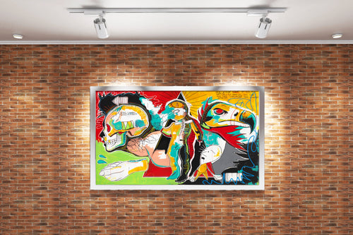 Jean-Michel Basquiat Untitled (Kartal) Sokak Sanatı Kanvas Tablo