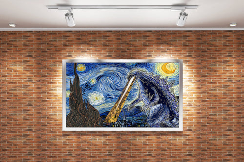 godzilla model 4, movies, art, kanvas tablo