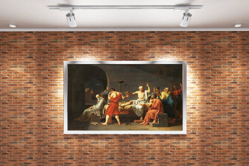 Jacques-Louis David'in Felsefi Başyapıtı Sokrates'in Ölümü Neoklasik Kanvas Tablo