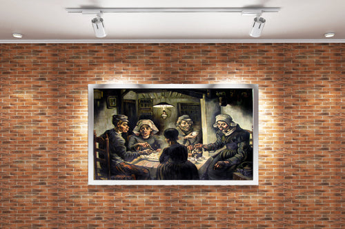 Vincent van Gogh'un İlk Başyapıtı Patates Yiyenler Realist Kanvas Tablo