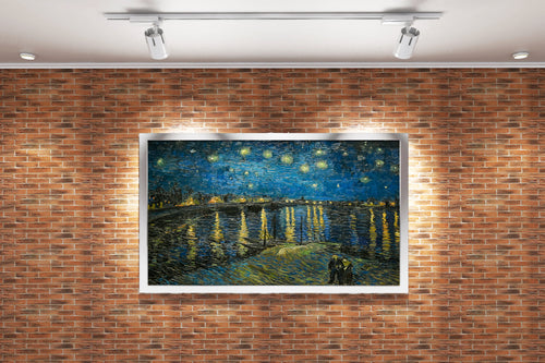 Van Gogh Rhône Nehri Üzerinde Yıldızlı Gece Manzarası Kanvas Tablo