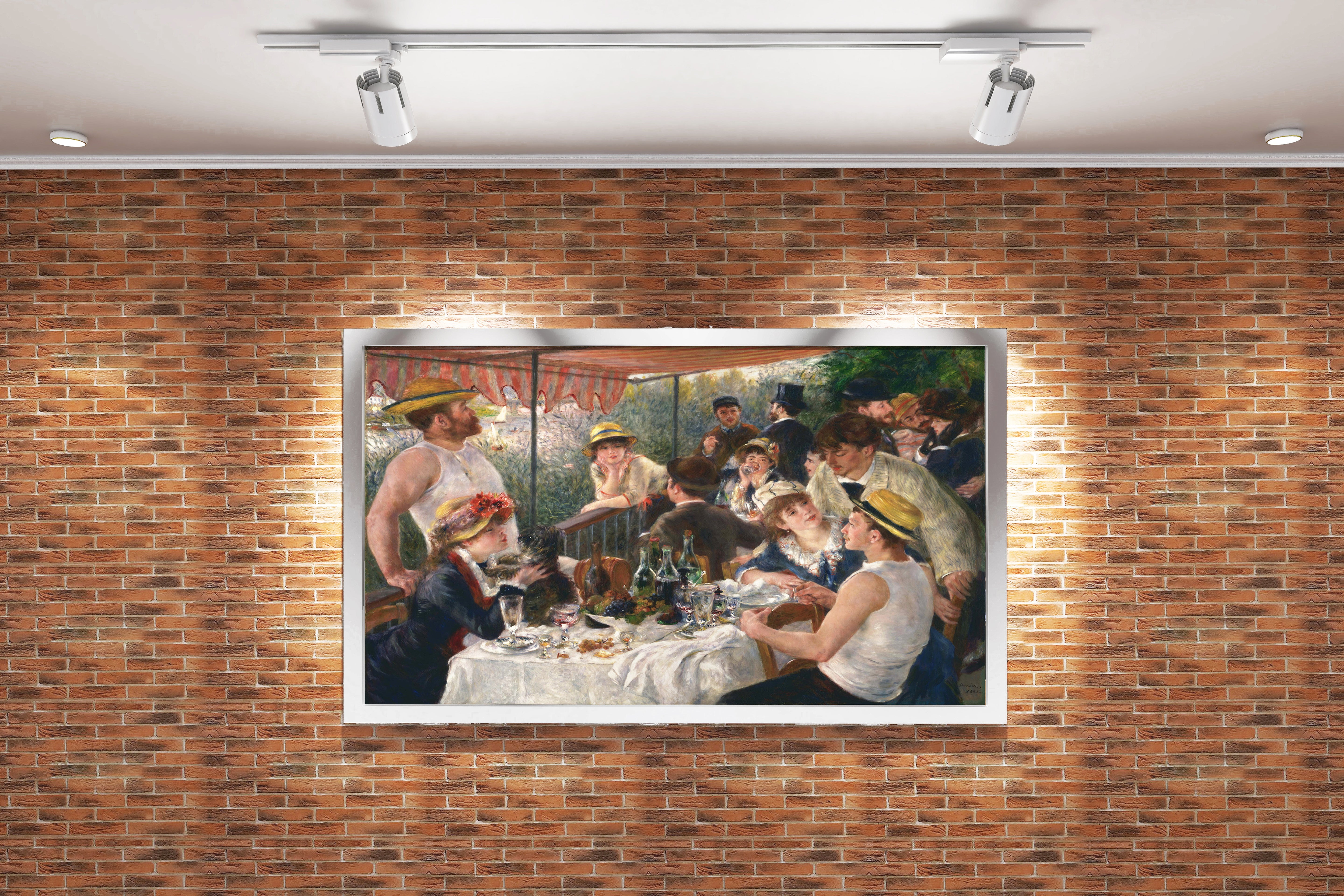 Pierre-Auguste Renoir'ın Neşeli Başyapıtı Kayıkçıların Öğle Yemeği Empresyonist Kanvas Tablo