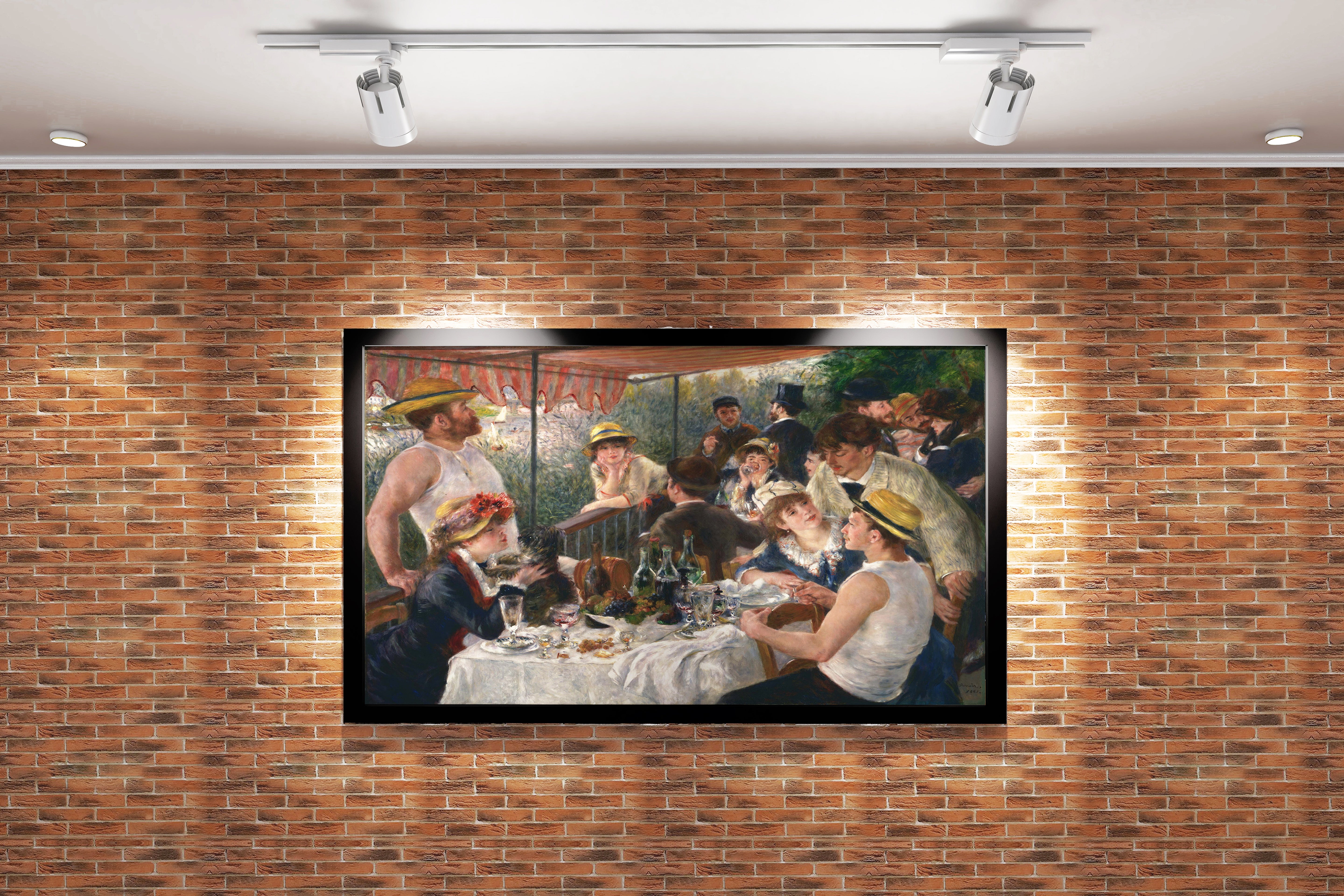 Pierre-Auguste Renoir'ın Neşeli Başyapıtı Kayıkçıların Öğle Yemeği Empresyonist Kanvas Tablo