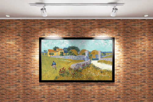 Vincent van Gogh'un Arles Dönemi Başyapıtı Provence'taki Çiftlik Evi Post-Empresyonist Kanvas Tablo