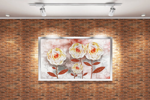 flower motif, sarcastic theme, art, kanvas tablo
