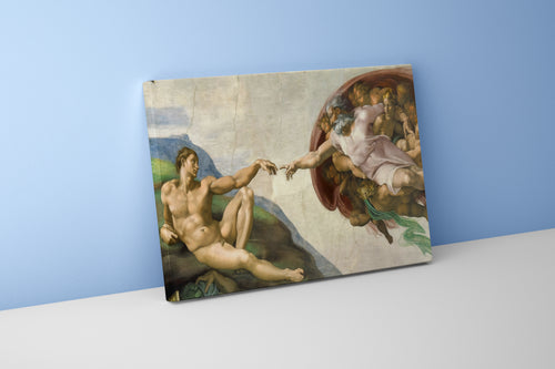 Michelangelo Adem'in Dokunuşu Eseri Rönesans Başyapıtı Kanvas Tablo