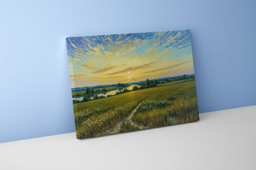 oil painting style soft colored, view, art, kanvas tablo