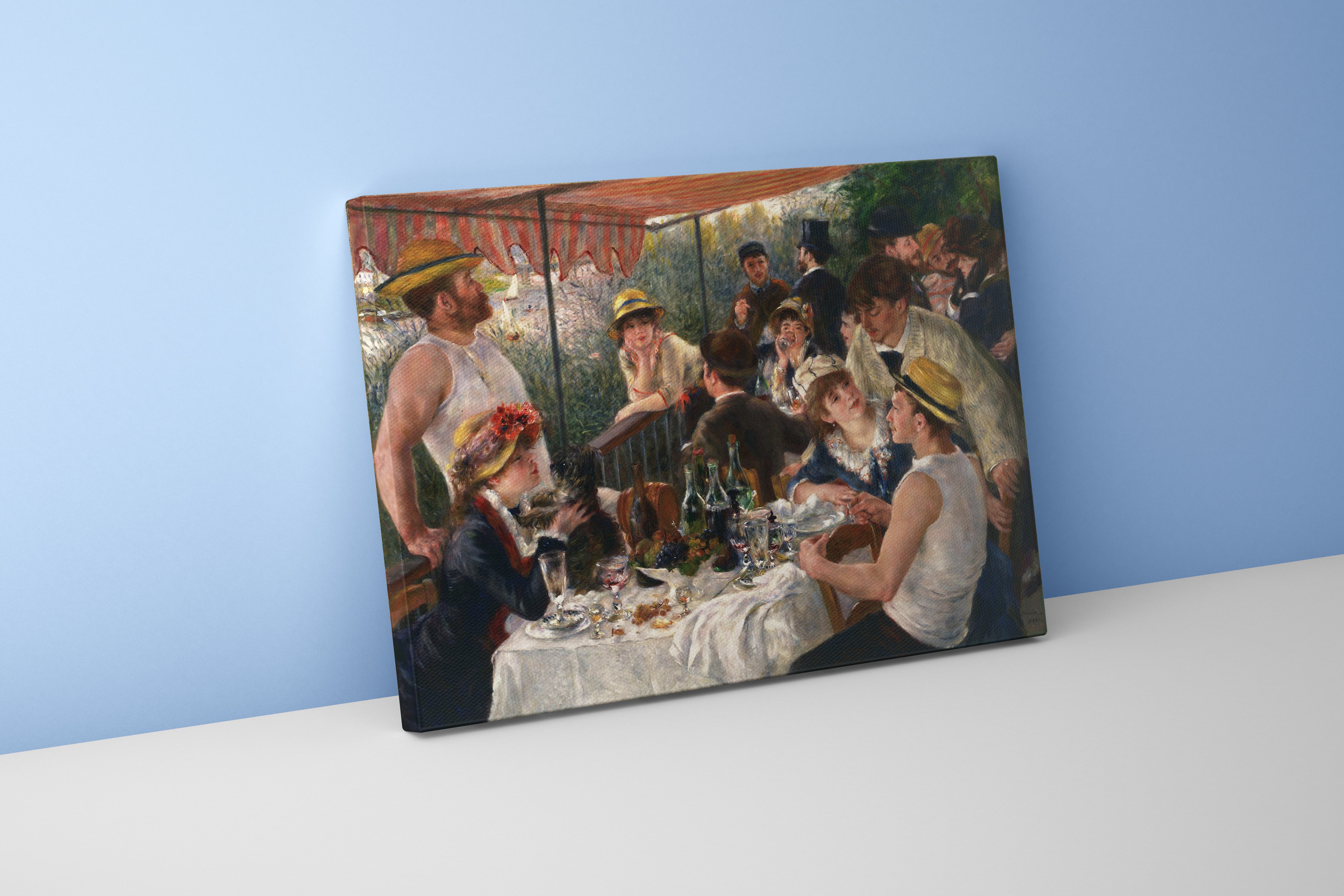 Pierre-Auguste Renoir'ın Neşeli Başyapıtı Kayıkçıların Öğle Yemeği Empresyonist Kanvas Tablo