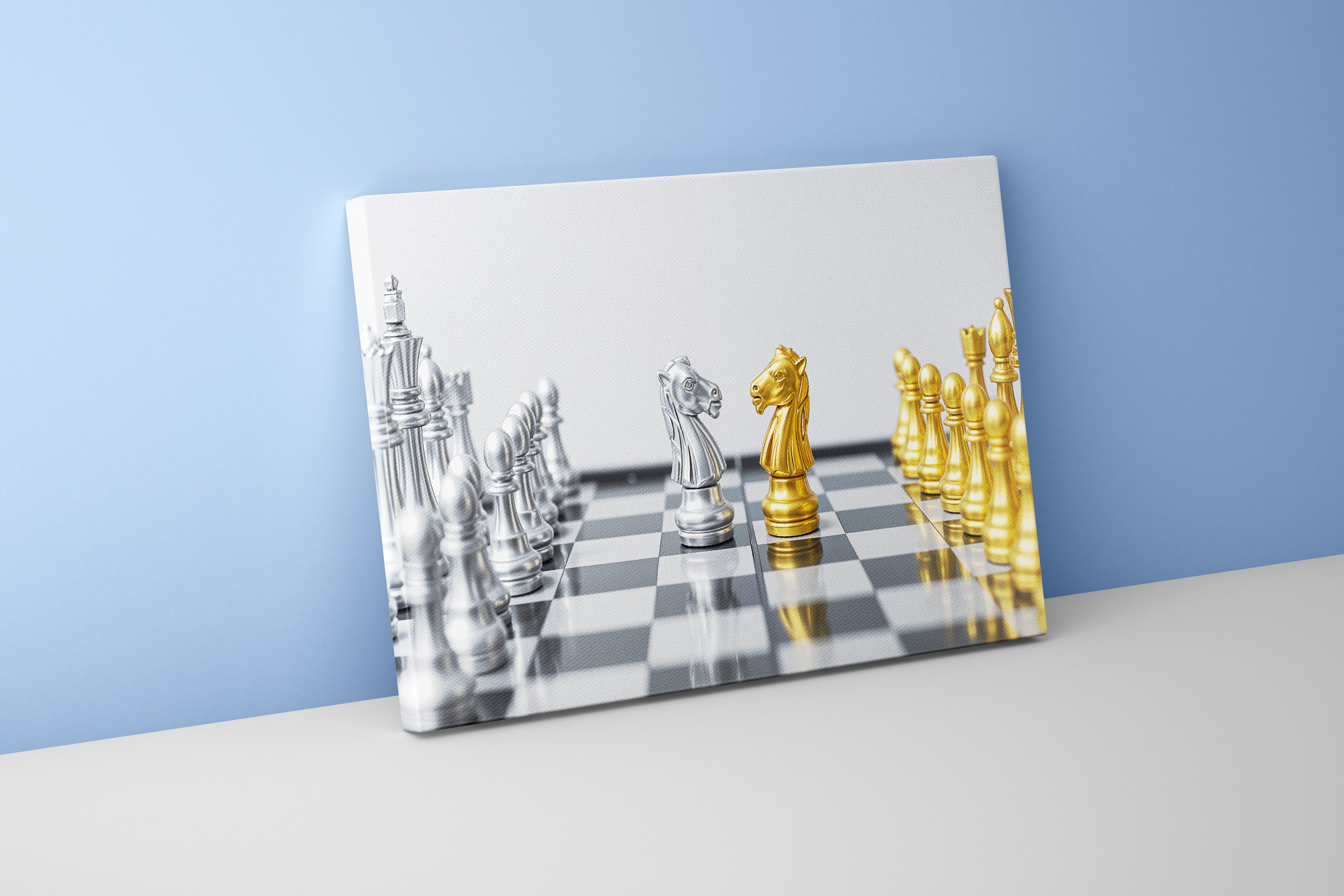 modern chess, art, kanvas tablo