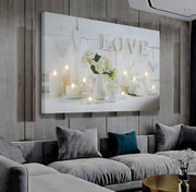 Love – Uzaktan Kumandalı LED Işıklı Kanvas Tablo